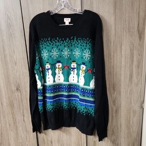 Christmas Sweater Mossimo Supply Co. Green Snowman Sweater XL